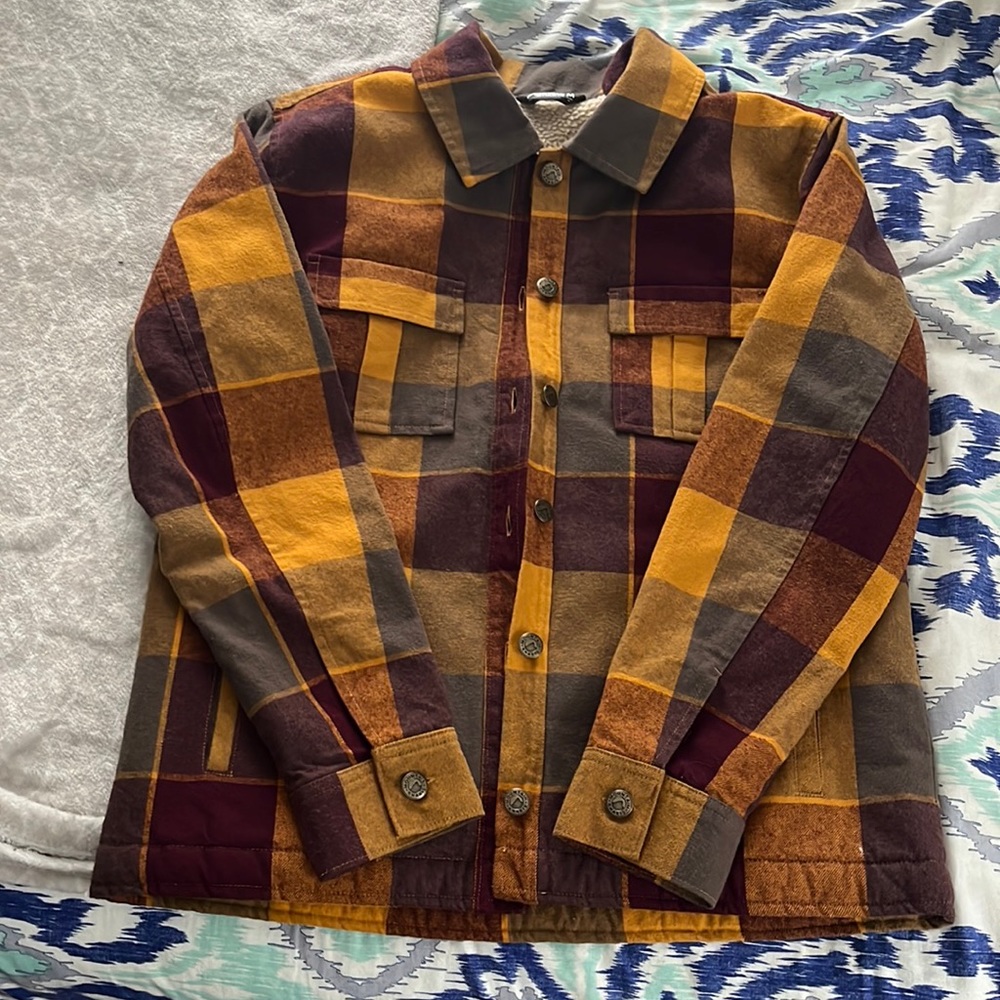 Fleece lined flannel jacket